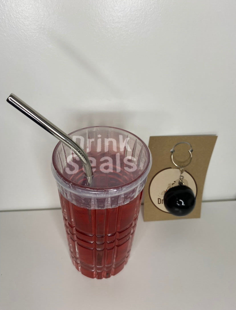 DrinkSeals Drink Cover - Original! Free Metal Drink Straw Included!